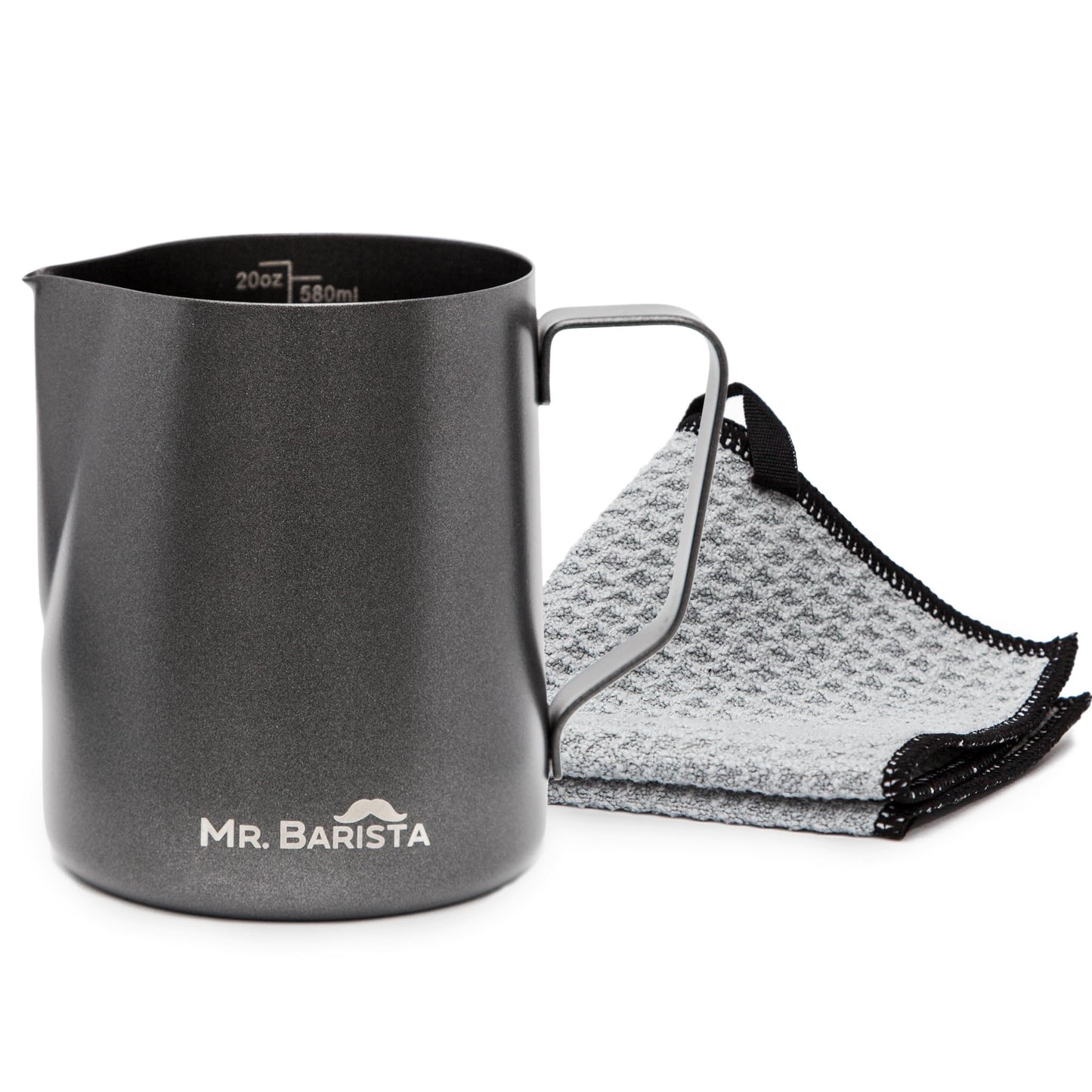 Professional Barista milk jug made of stainless steel - with Teflon coating - Latte Art spout