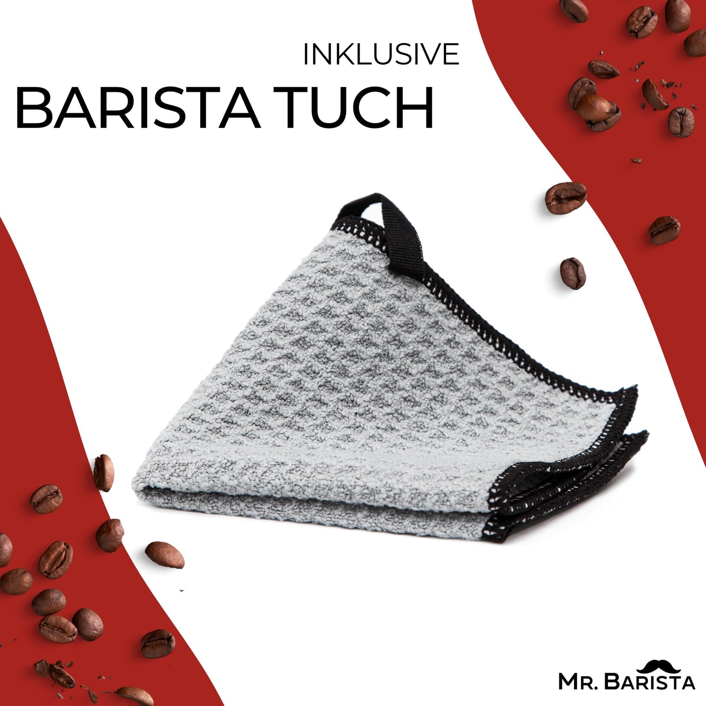 Professionelle Barista Tampermatte für Siebträger - rutschfest - flach 15x20cm